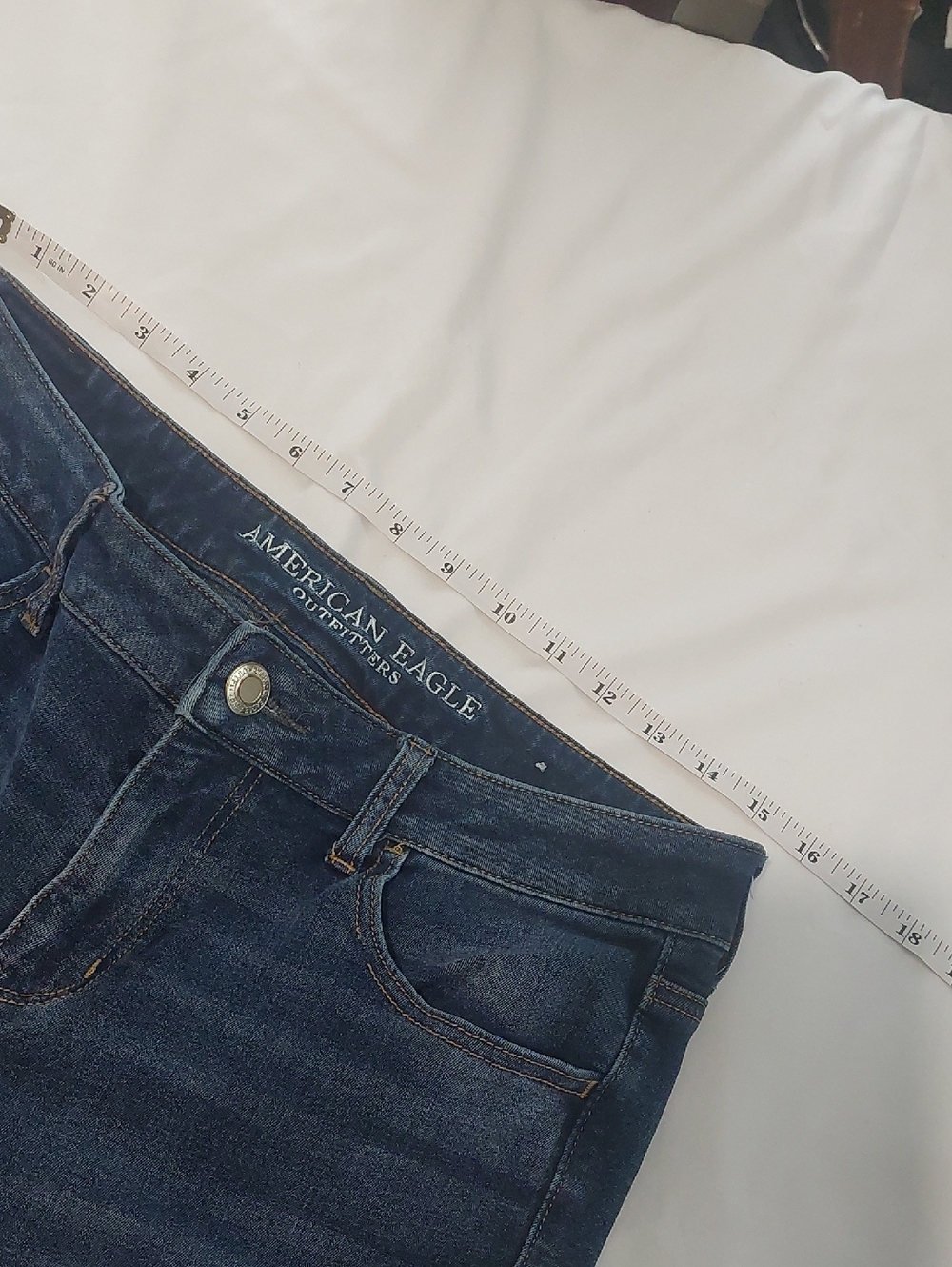 American Eagle Outfitters Women’s Dark Indigo Skinny Jeans. Size 12 - Picture 8 of 10